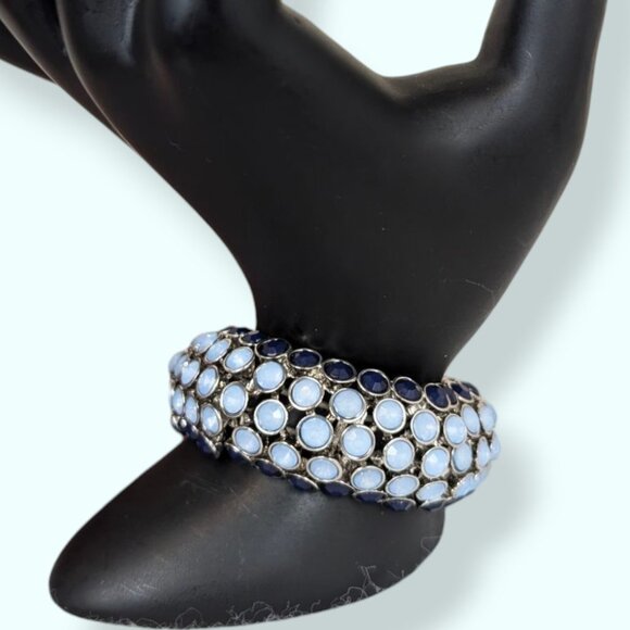 NWT Lia Sophia Blue Evaporate Stretch Bracelet - Picture 2 of 6